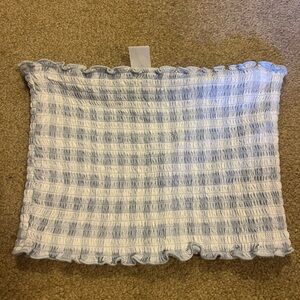 Hollister Light Blue Smocked Top